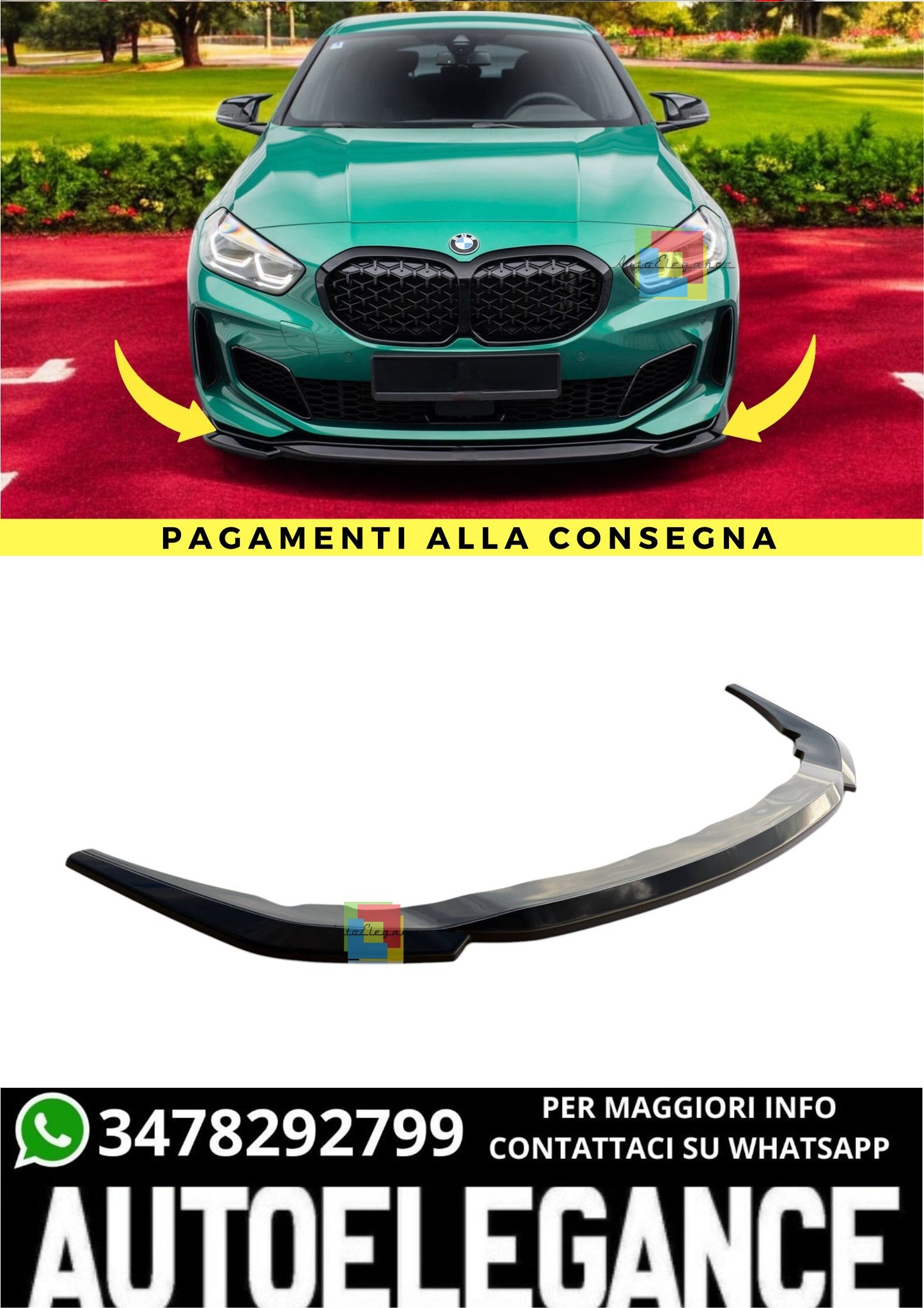 🔥Splitter Anteriore V.10 Adatto Per BMW M135i F40🔥