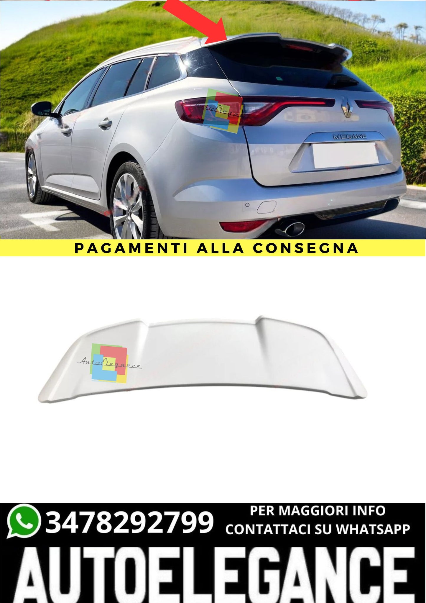 ❤️‍🔥SPOILER ADATTO PER RENAULT MEGANE 4 IV❤️‍🔥