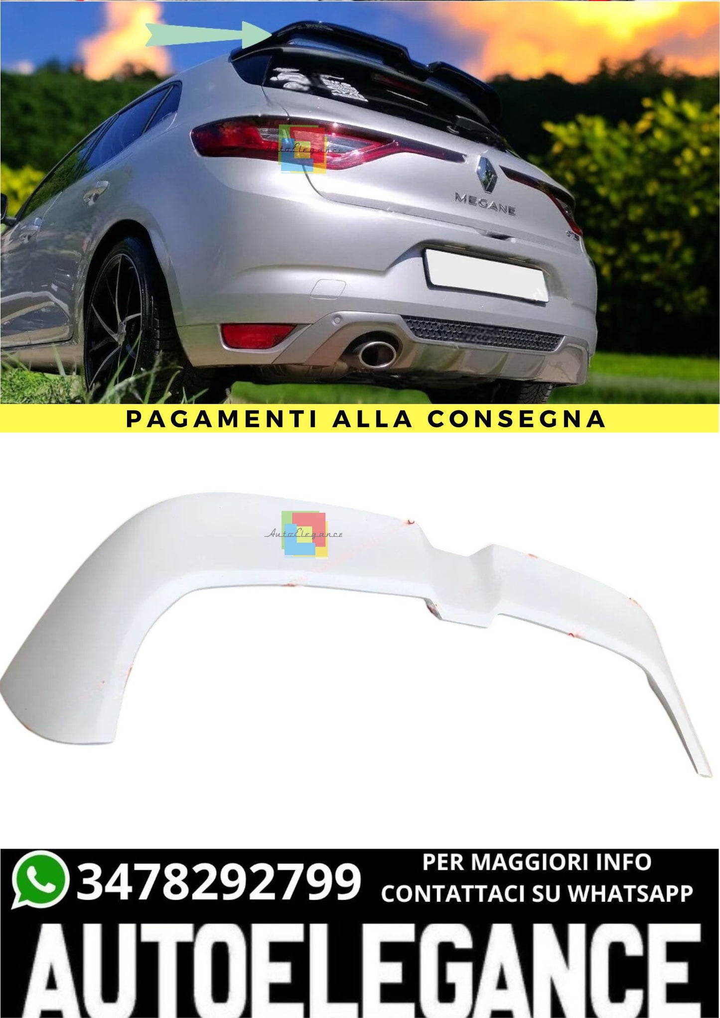 ❤️‍🔥SPOILER ALETTONE POSTERIORE CUP PER RENAULT MEGANE 4 - TUTTI I MODELLI❤️‍🔥