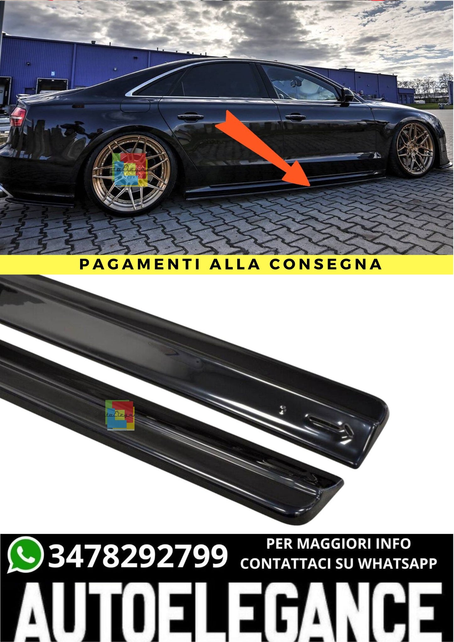 🔥Minigonne Laterali Adatto Per Audi S8 D4 FL🔥