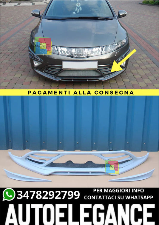 ❤️‍🔥PARAURTI ANTERIORE AGGIUNTIVO PER HONDA CIVIC (2006-2011)  ❤️‍🔥