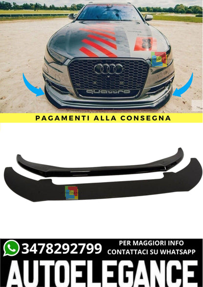 🔥SPLITTER ANTERIORE DA CORSA ADATTO PER AUDI A6 C7 S-LINE🔥