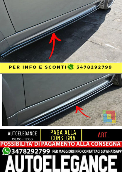 ✨MINIGONNE LATERALI Nero Lucido ABS ADATTE Per Mini Cooper R53 S JCW 2003-2006✨