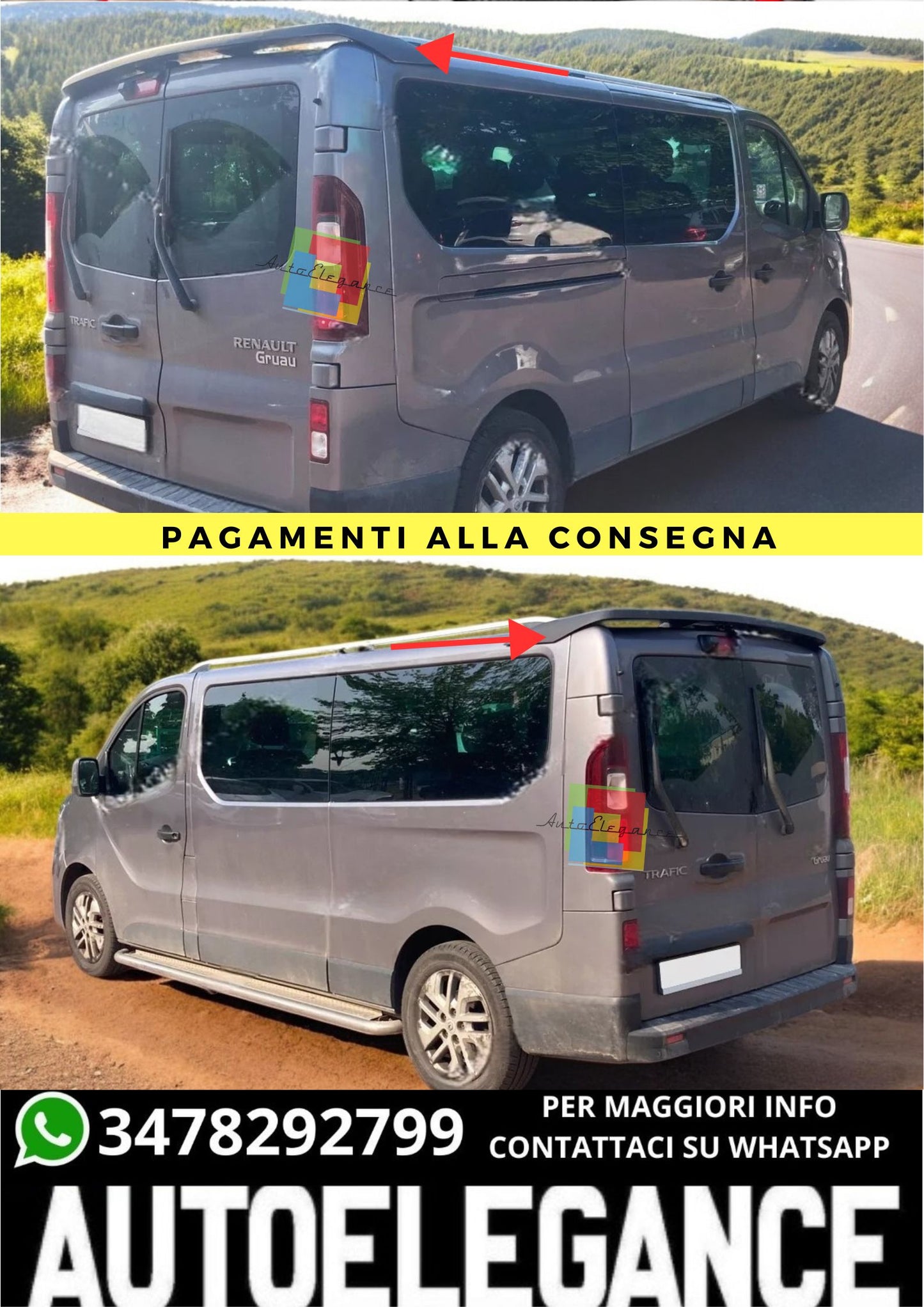 ❤️‍🔥SPOILER ADATTO PER  RENAULT TRAFIC / OPEL VIVARO 3 ❤️‍🔥