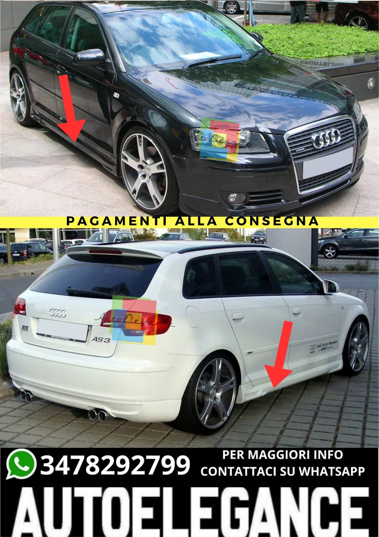 🔥MINIGONNE  ADATTO PER  AUDI A3 8P SPORTBACK🔥