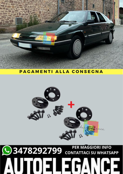 ⭐KIT 4 DISTANZIALI 16+20mm NERO ADATTO PER  CITROEN XM (Y3) dal 1989 al 1994⭐