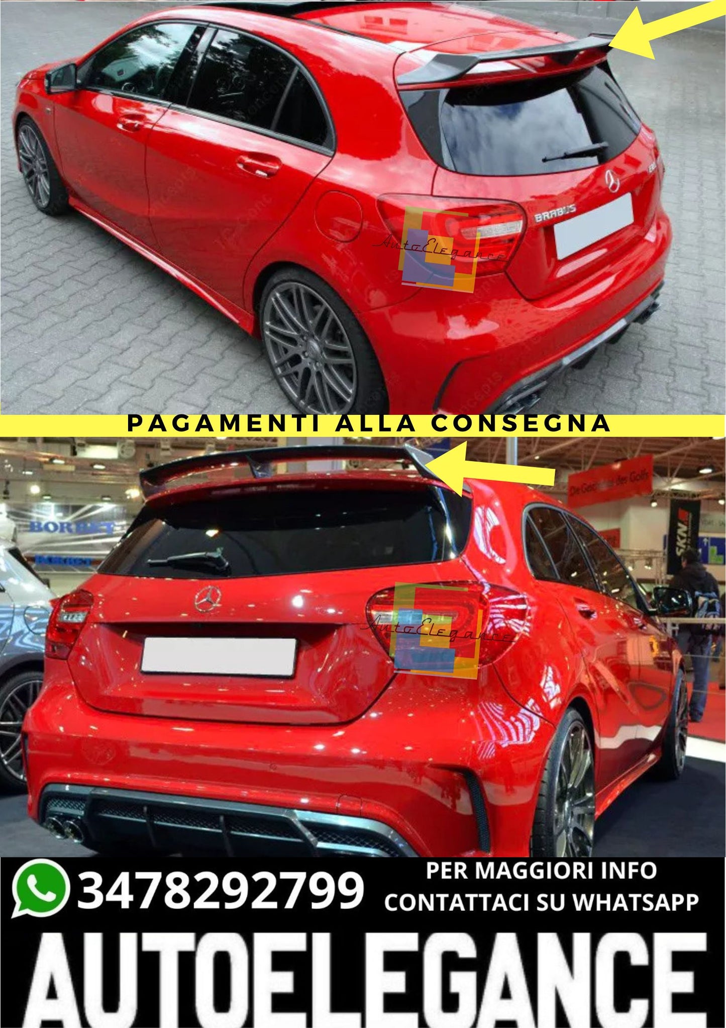 🔥SPOILER  ADATTO PER  MERCEDES CLASSE A W176🔥