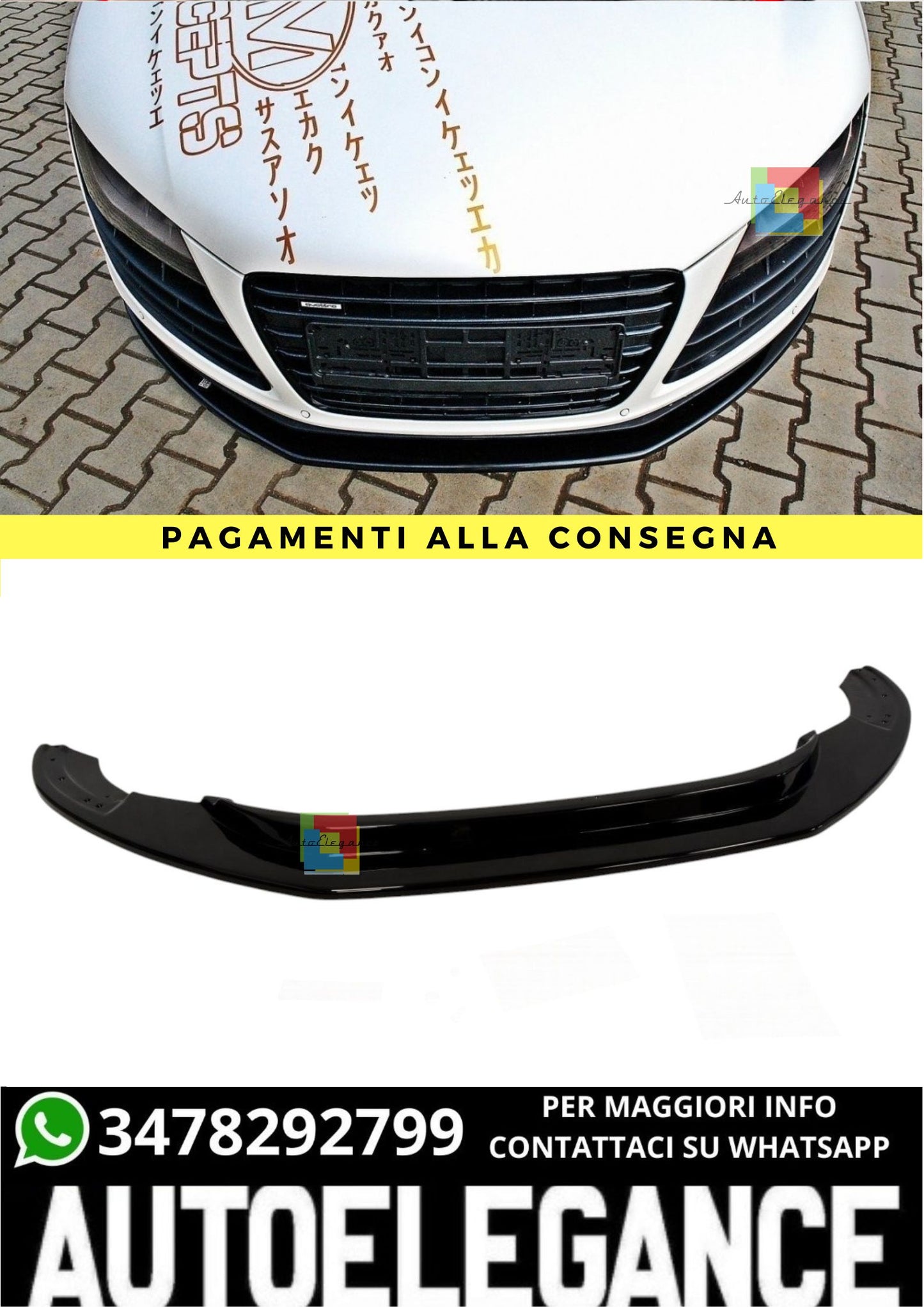 🔥Splitter Anteriore Adatto Per Audi R8 Mk.1🔥