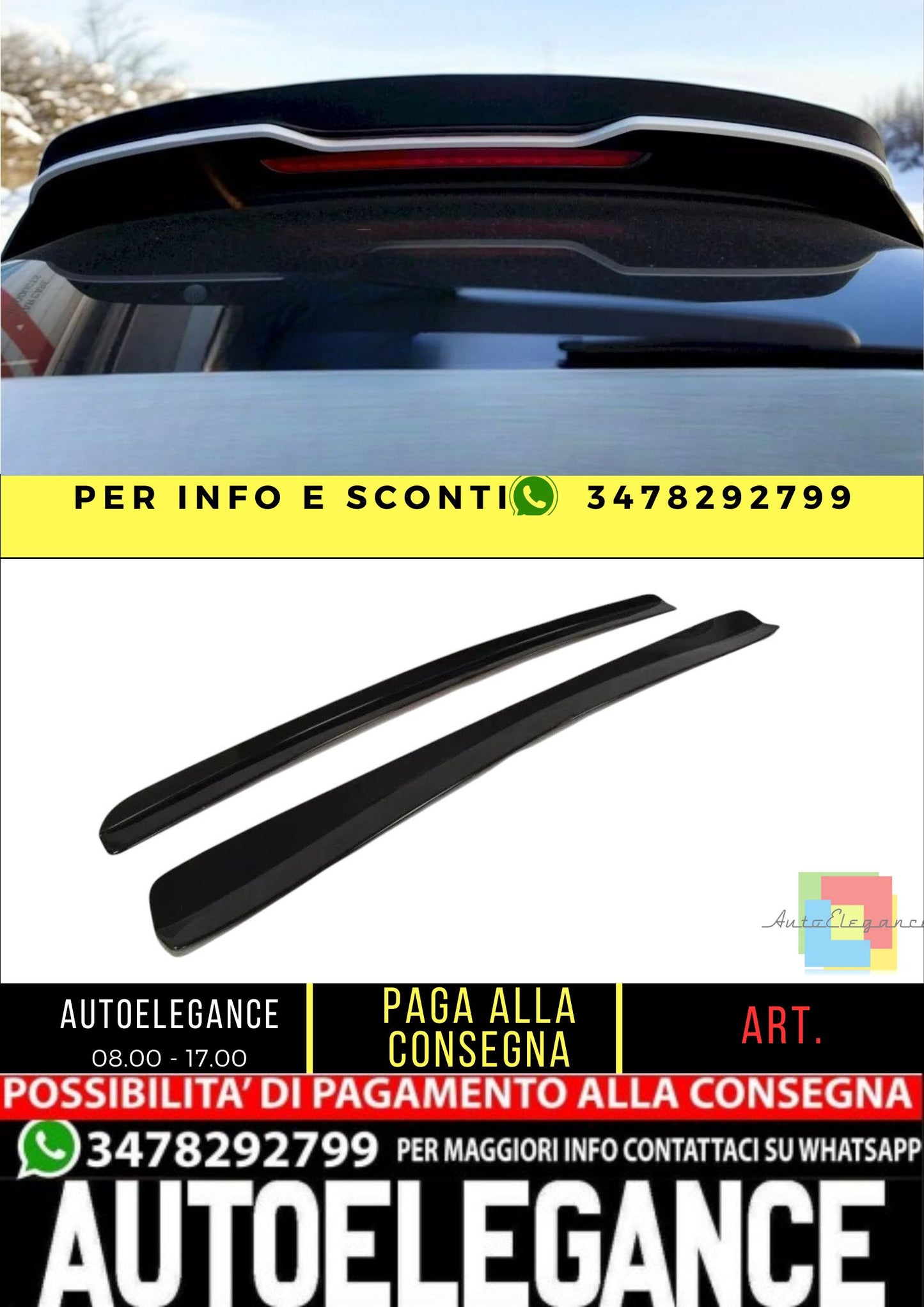✨Tappo spoiler superiore ADATTO PER Subaru Impreza WRX STI (Blobeye)✨
