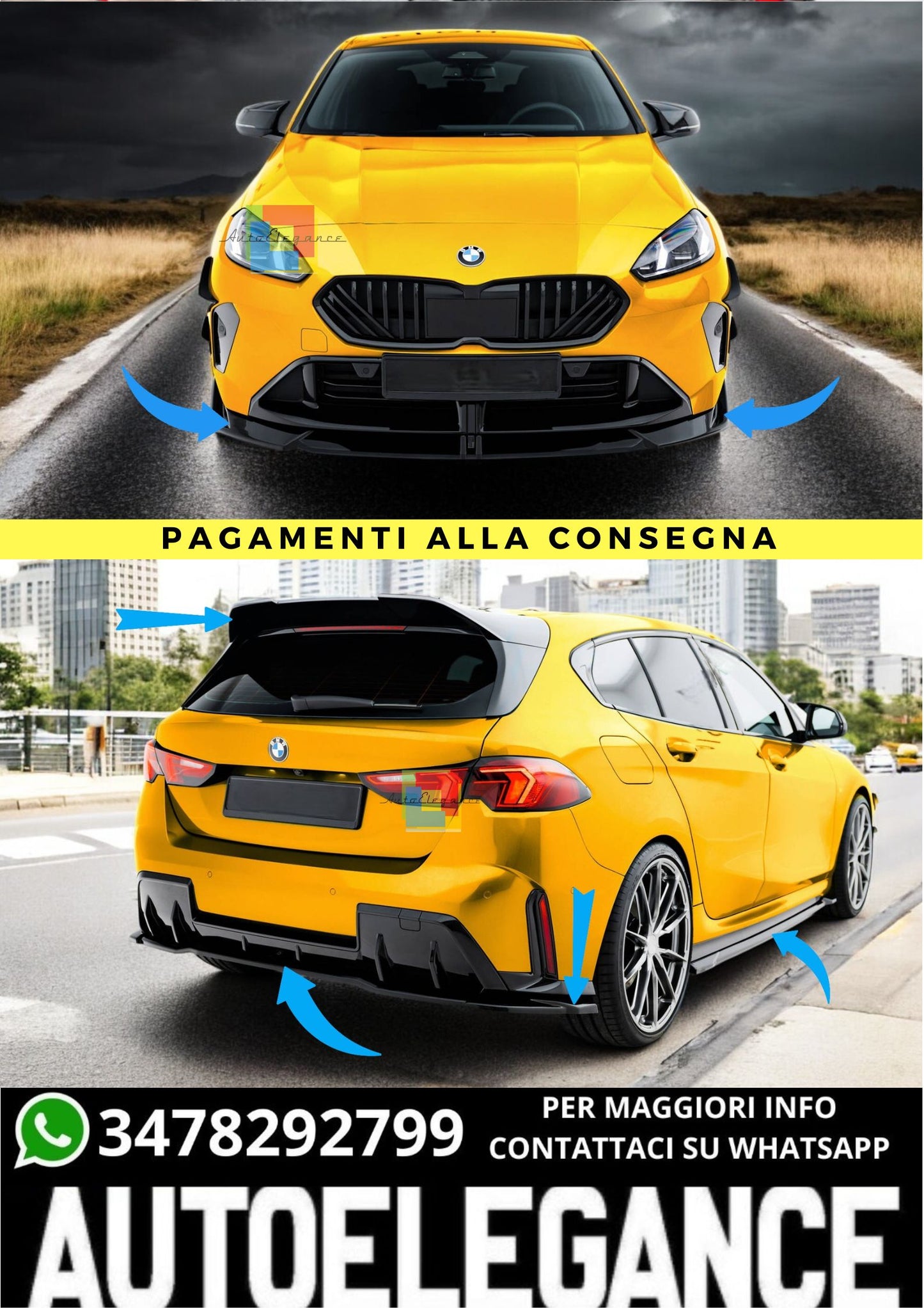 🔥Bodykit  V.2 Adatto Per  BMW 1 M-Pack F70🔥