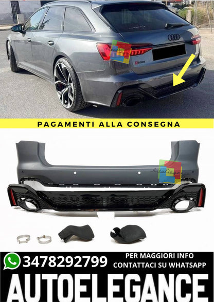 ❤️‍🔥PARAURTI POSTERIORE PER A6 C8 2018-2022 AVANT LOOK RS6❤️‍🔥