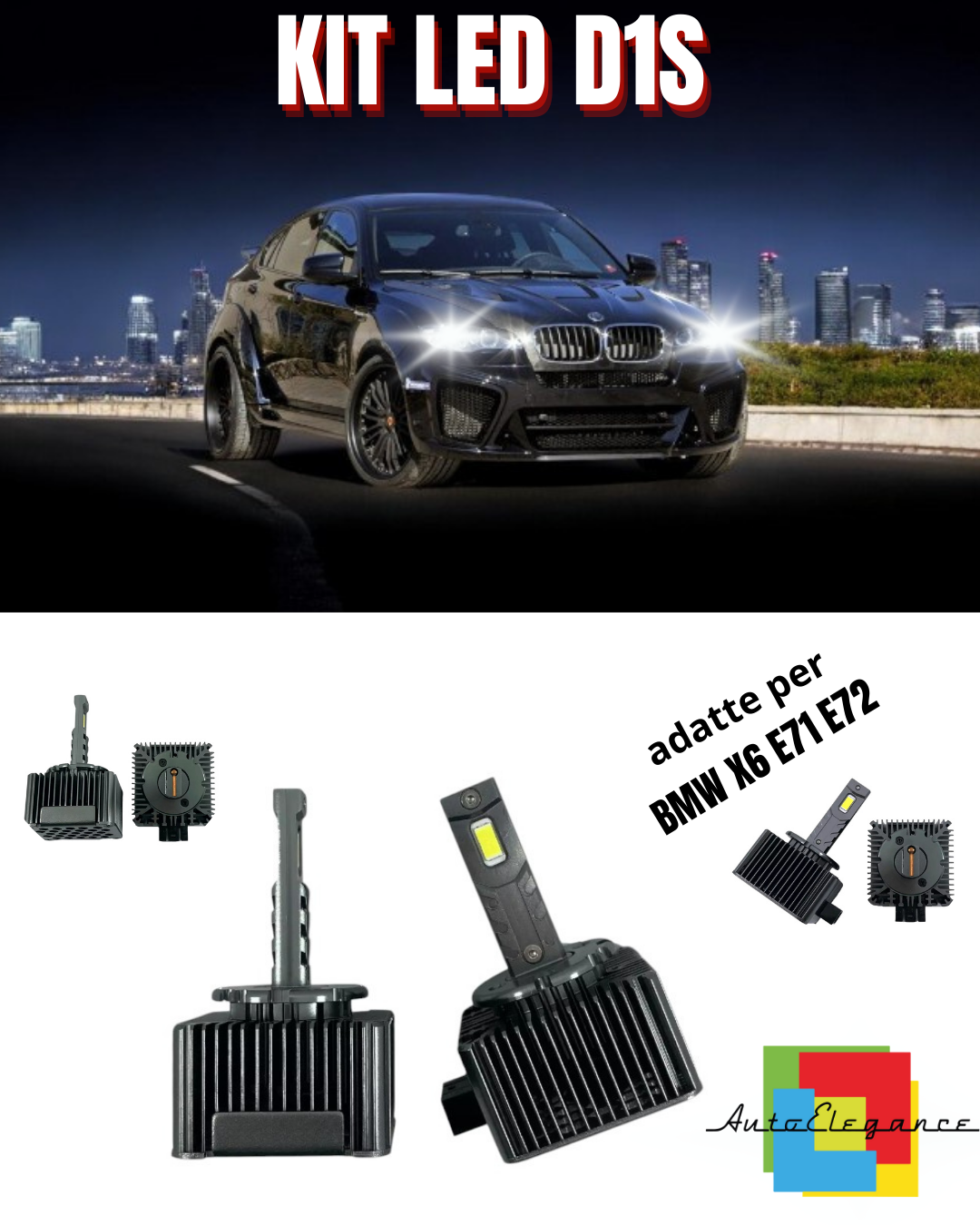 ⭐D1S LED 6000K XENON TO LED MATRIX LAMPS SUITABLE FOR BMW X6 E71 E72 ⭐