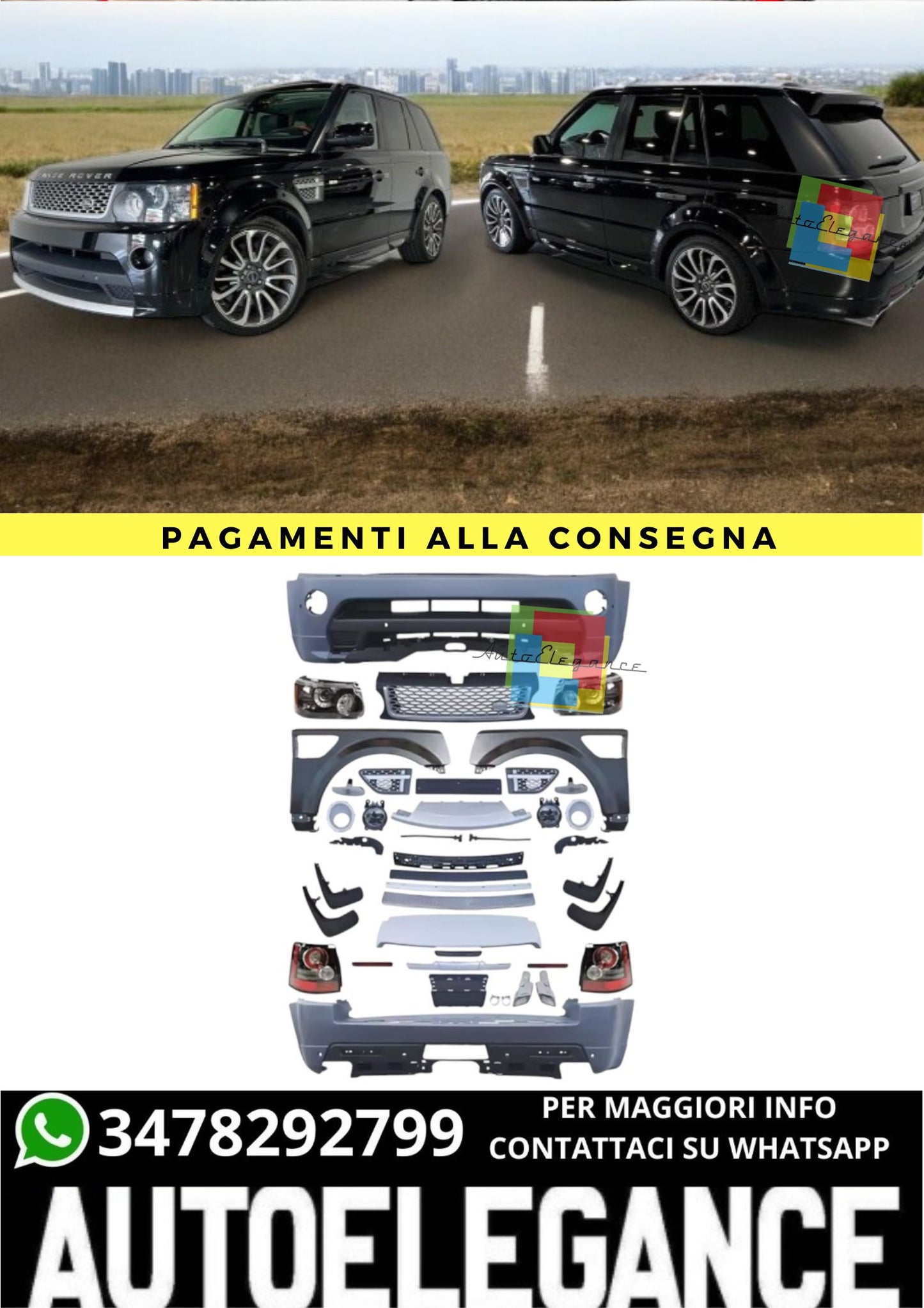 ❤️‍🔥Bodykit Completo Adatto Per Range Rover Sport L320 (2005-2012) ❤️‍🔥