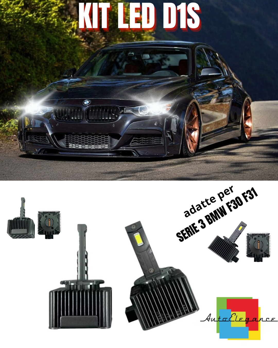 ⭐D1S LED 6000K XENON TO LED MATRIX LAMPS SUITABLE FOR BMW 3 SERIES F30 F31 ⭐