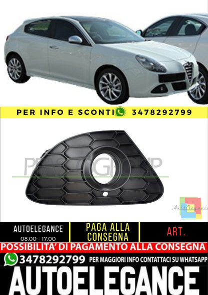 ✨AA3442133 GRIGLIA DESTRA ANTERIORE-NERA PER ALFA ROMEO - GIULIETTA 10-16✨