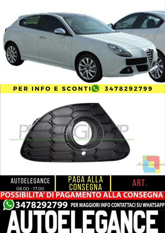 ✨AA3442133 GRIGLIA DESTRA ANTERIORE-NERA PER ALFA ROMEO - GIULIETTA 10-16✨