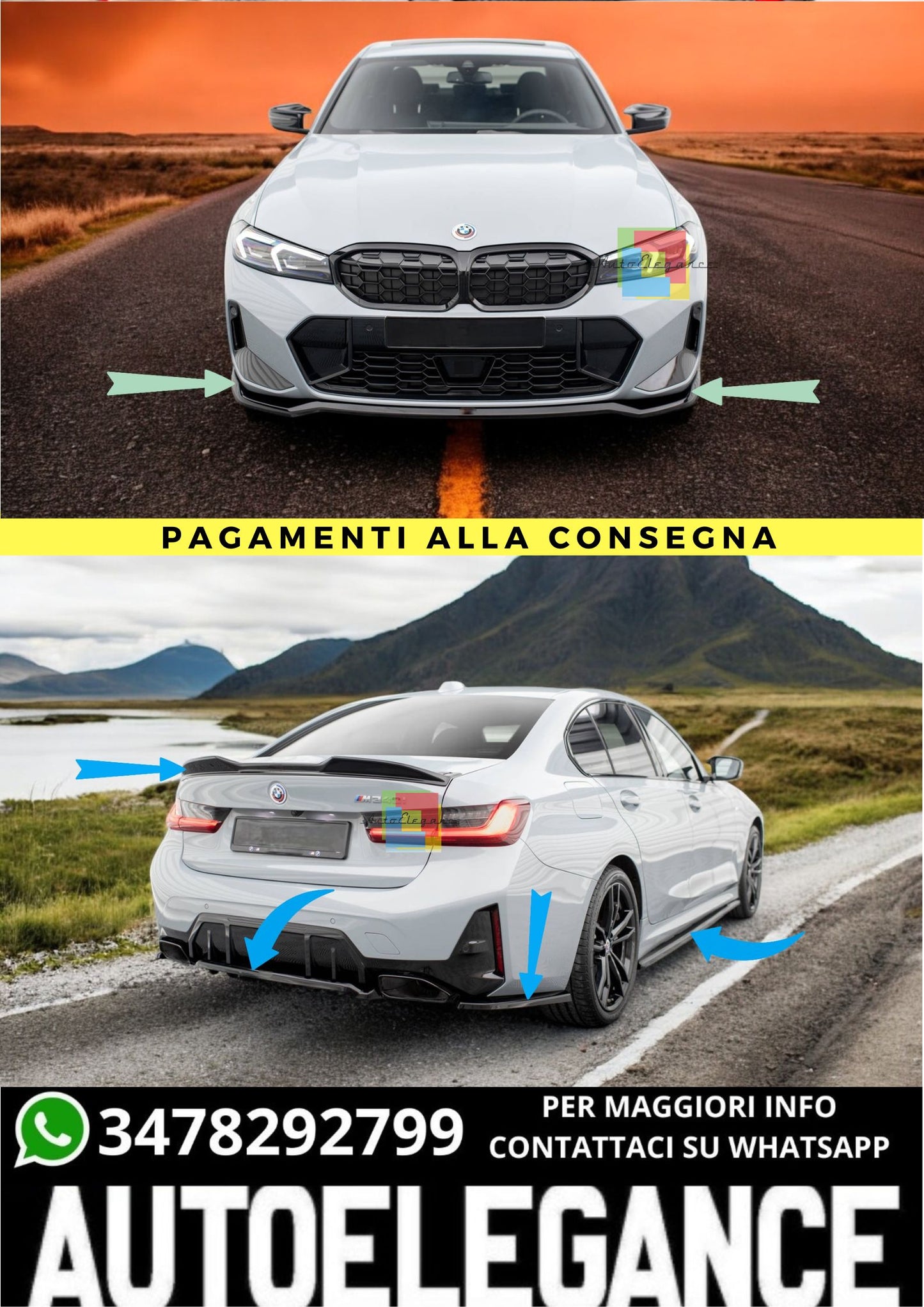 🔥Bodykit  Adatto Per  BMW M340i Sedan G20 Facelift🔥