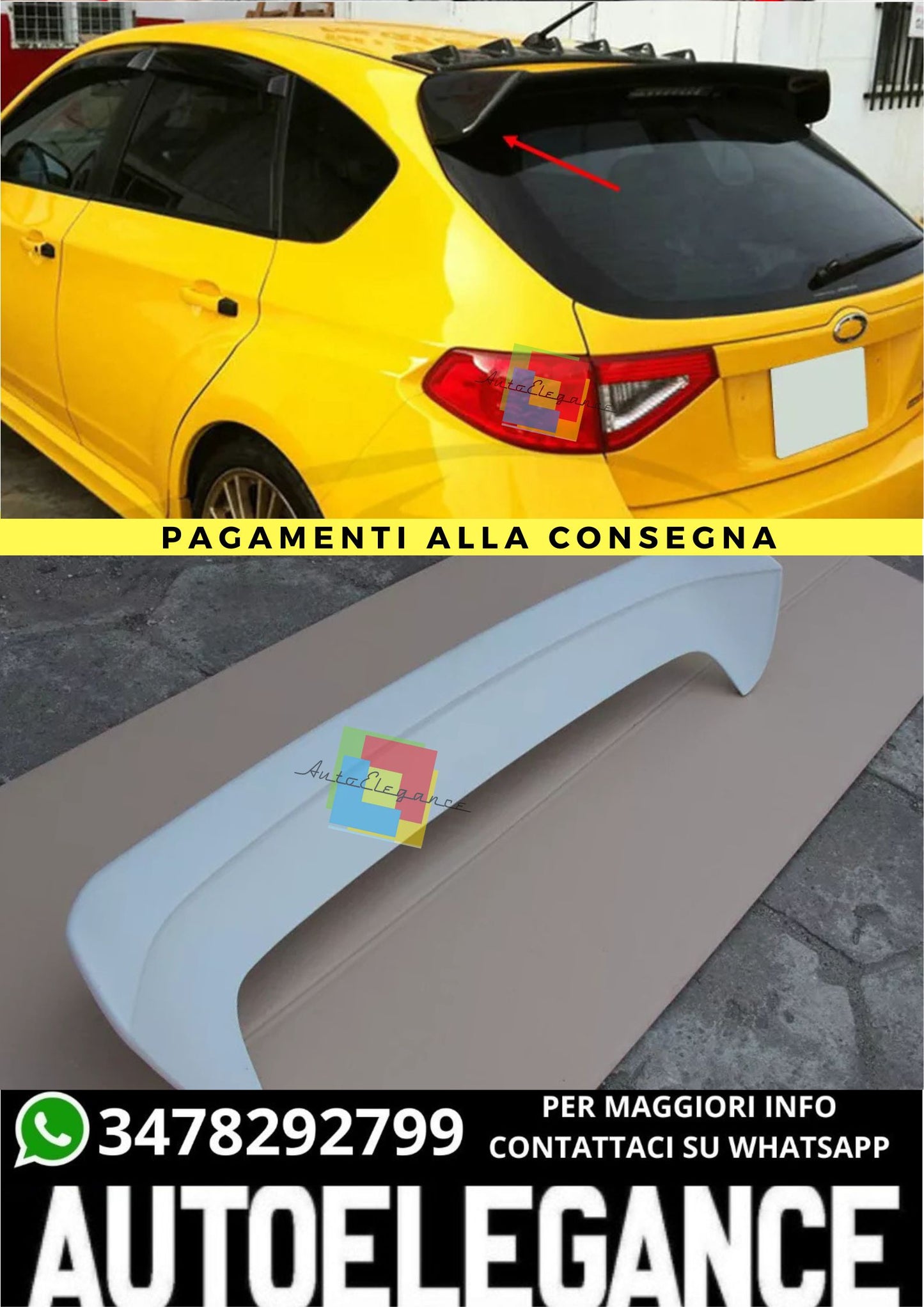 ❤️‍🔥SPOILER ADATTO PER SUBARU IMPREZA HATCHBACK GH GR WRX (2008 - 2011)❤️‍🔥