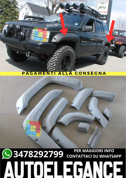 🔥KIT 4 PARAFANGHI  ADATTO PER  JEEP GRAND CHEROKEE ZJ ( 1992 - 1998 )🔥
