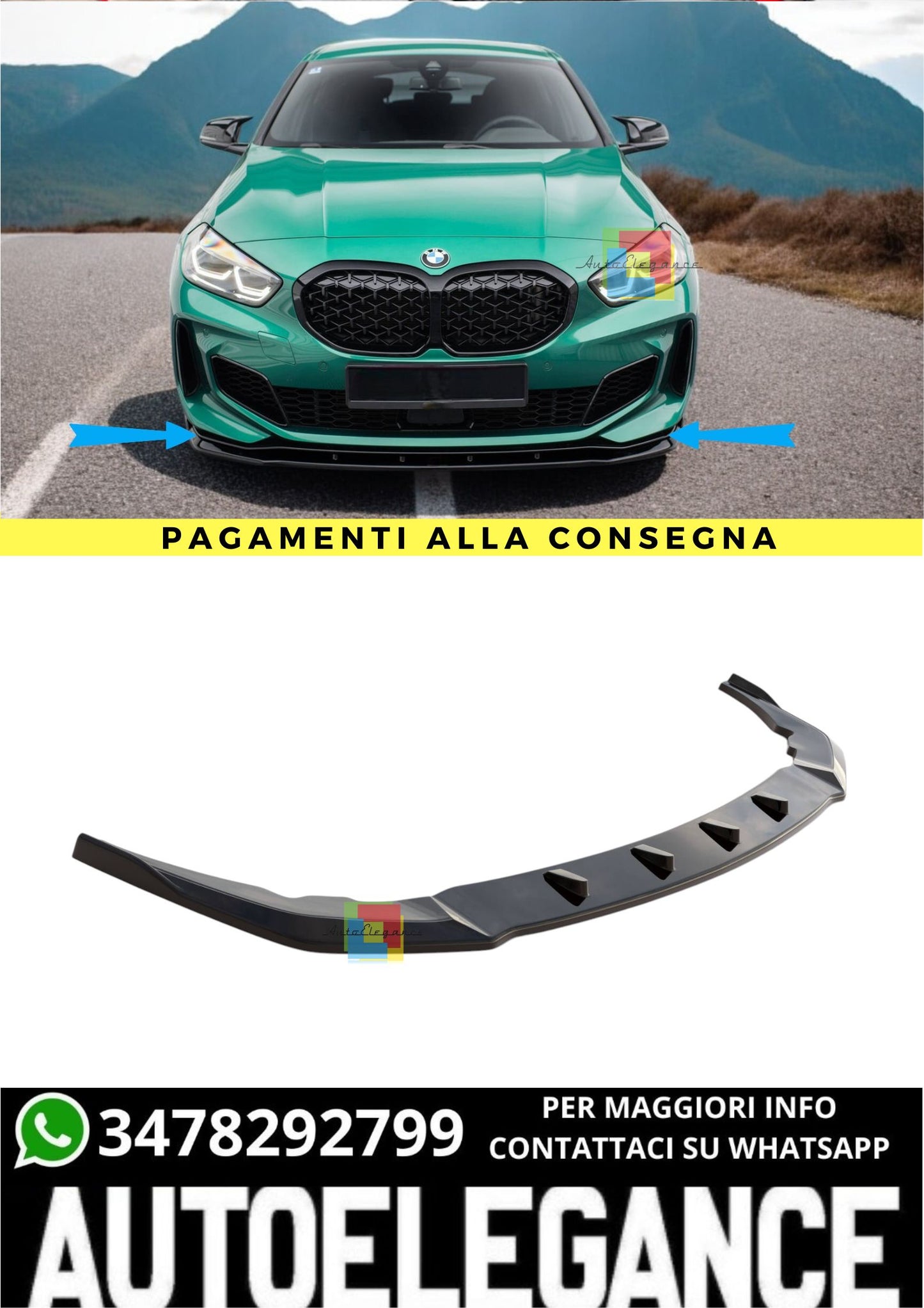 🔥Splitter Anteriore V.9 Adatto Per BMW M135i F40🔥