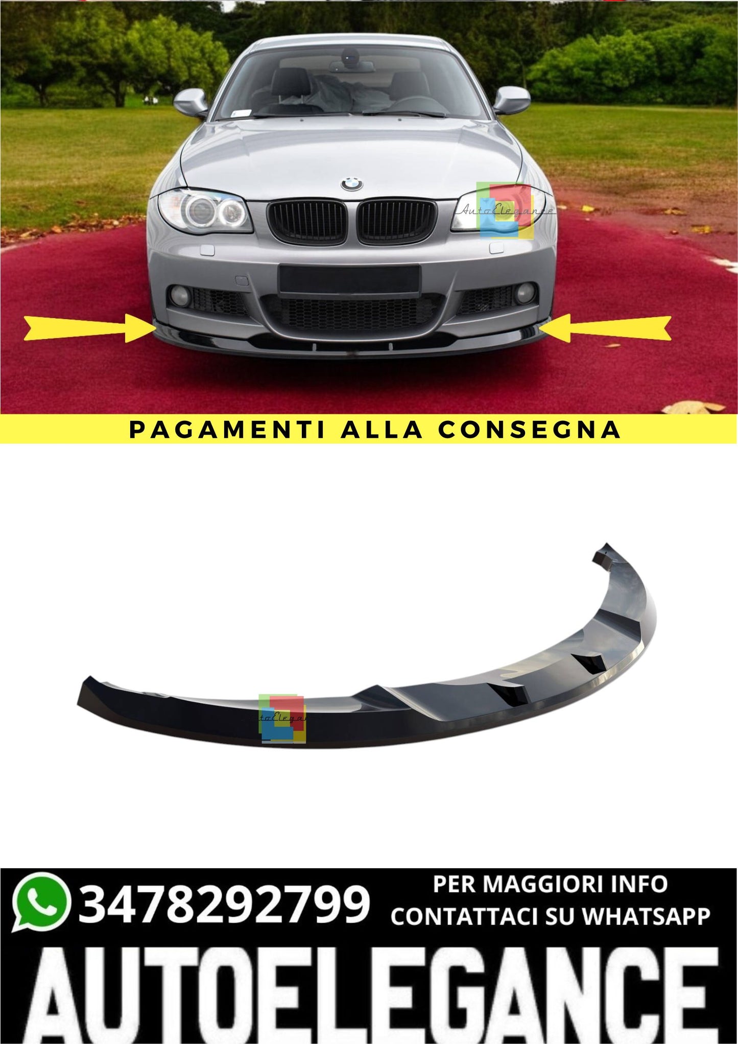 🔥Splitter Anteriore V.2 Adatto Per BMW 1 M-Pack E82🔥