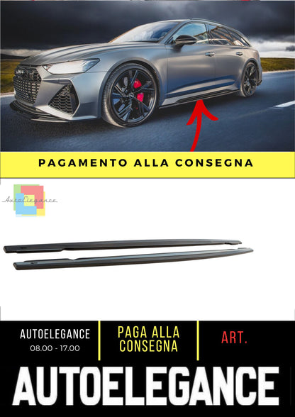 😎 Minigonne Laterali V.2 Adatto Per Audi RS6 C8😎