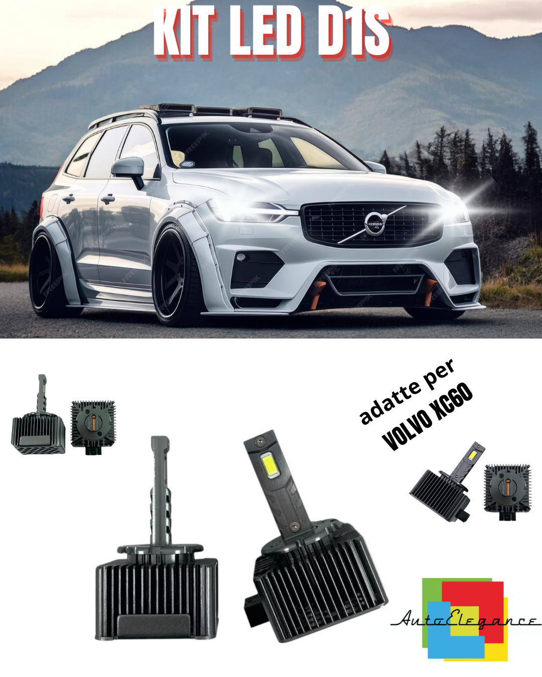 ⭐LAMPADE D1S LED 6000K DA XENON A LED MATRIX ADATTO PER VOLVO XC60⭐