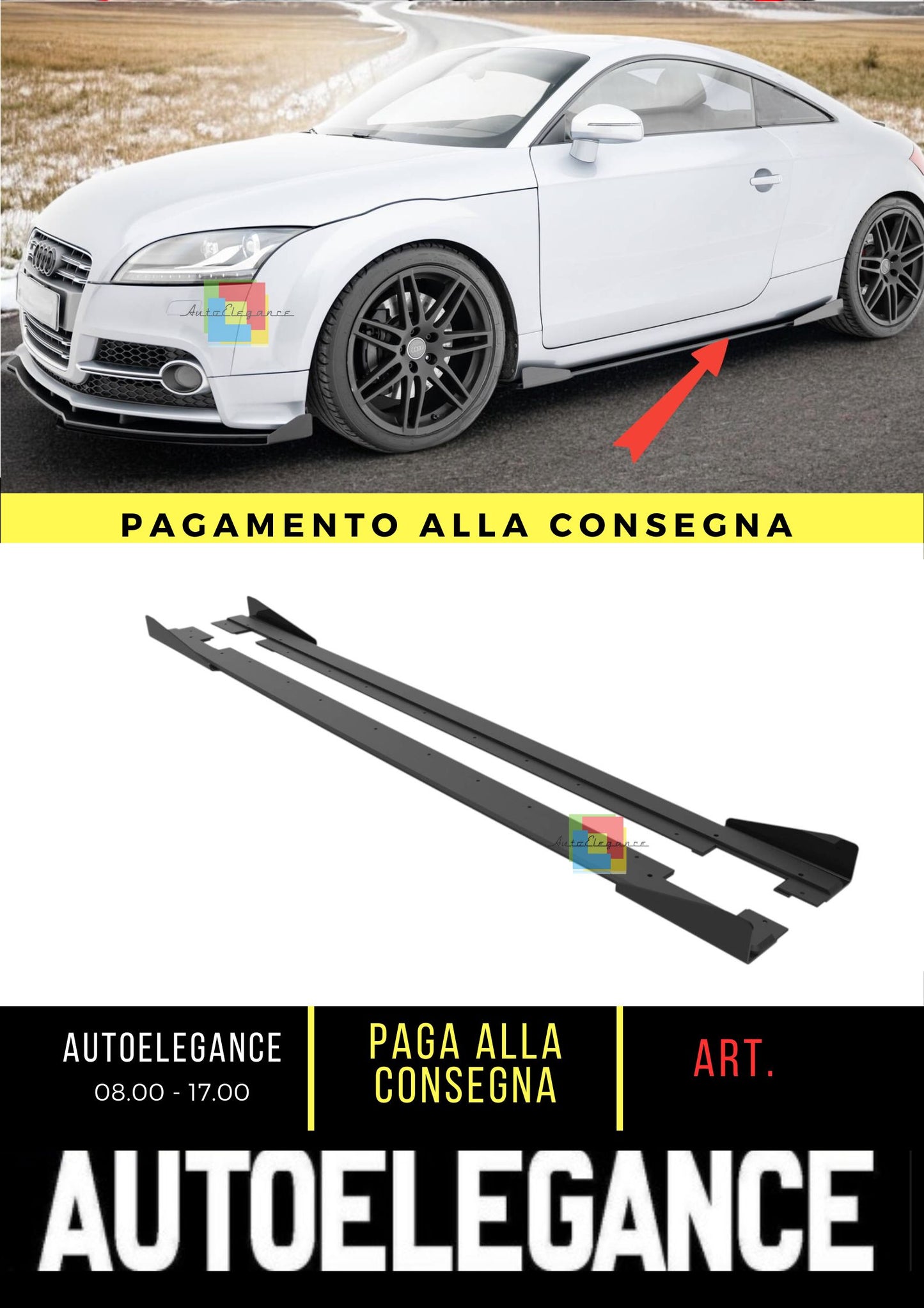 😎Minigonne Street Pro + alette Audi TT S / TT S-Line 8J Facelift😎