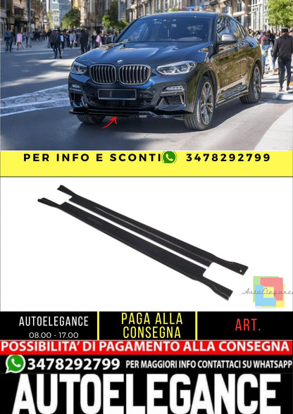 ✨MINIGONNE design nero lucido ABS ADATTE per BMW X4 M Sport G02 2018+ ✨