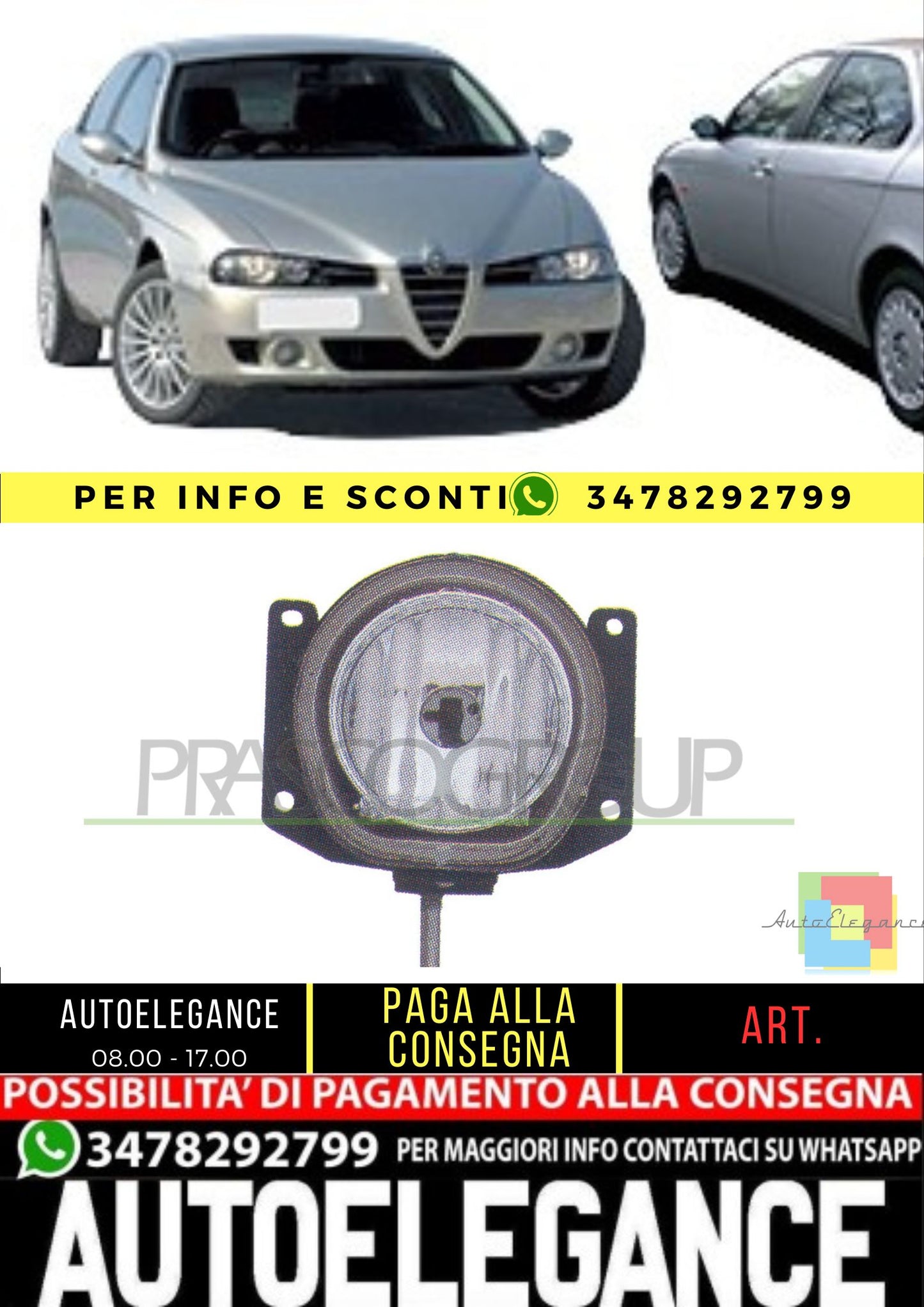 🔥AA0824433 FENDINEBBIA DESTRO/SINISTRO PER ALFA ROMEO - 156 2003-2005🔥