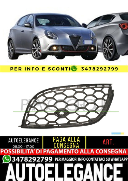 ✨AA3462114 GRIGLIA SINISTRA ANTERIORE INTERNA PDC PER ALFA ROMEO GIULIETTA 16+✨