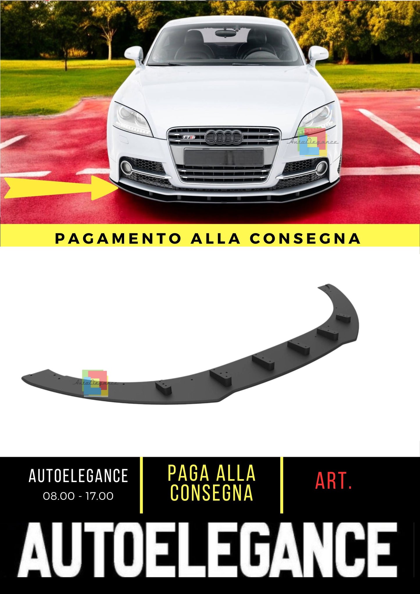 😎Splitter anteriore Street Pro Audi TT S / TT S-Line 8J Facelift😎