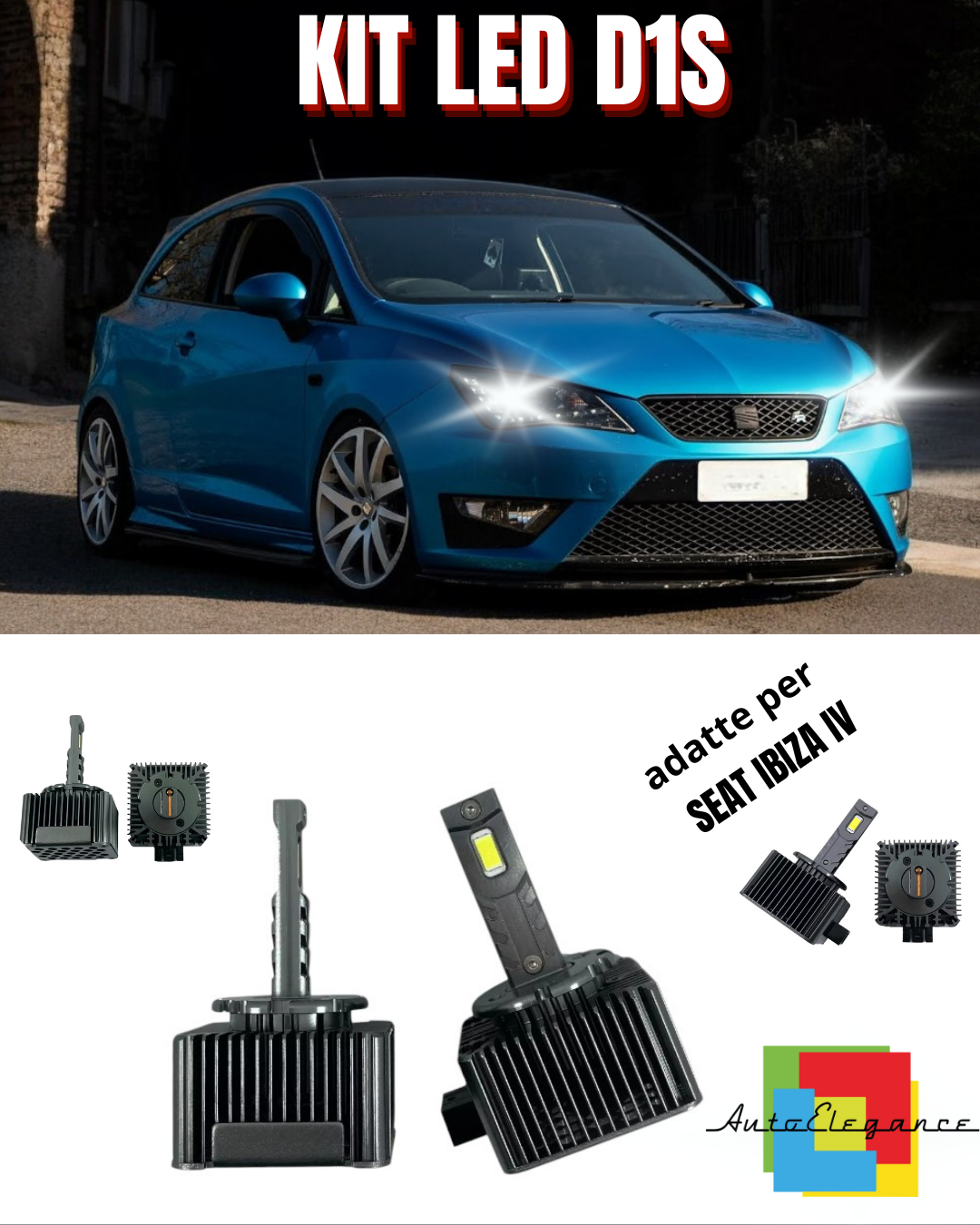 ⭐LAMPADE D1S LED 6000K DA XENON A LED MATRIX ADATTO PER SEAT IBIZA IV⭐