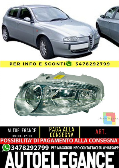 🔥AA3404904 PROIETTORE SINISTRO H7+H7+H1 ELETTRICO PER ALFA ROMEO 147🔥