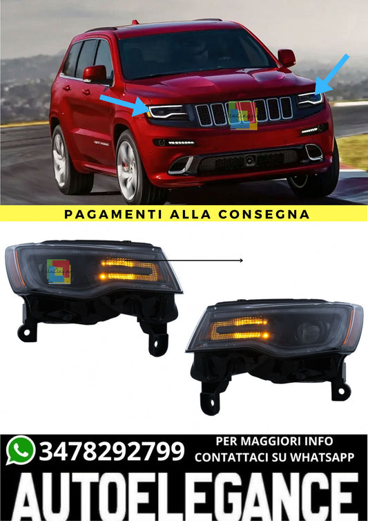 🔥Fari a LED adatti per Jeep Grand Cherokee IV WK2 Facelift (2014-2020) Luci🔥