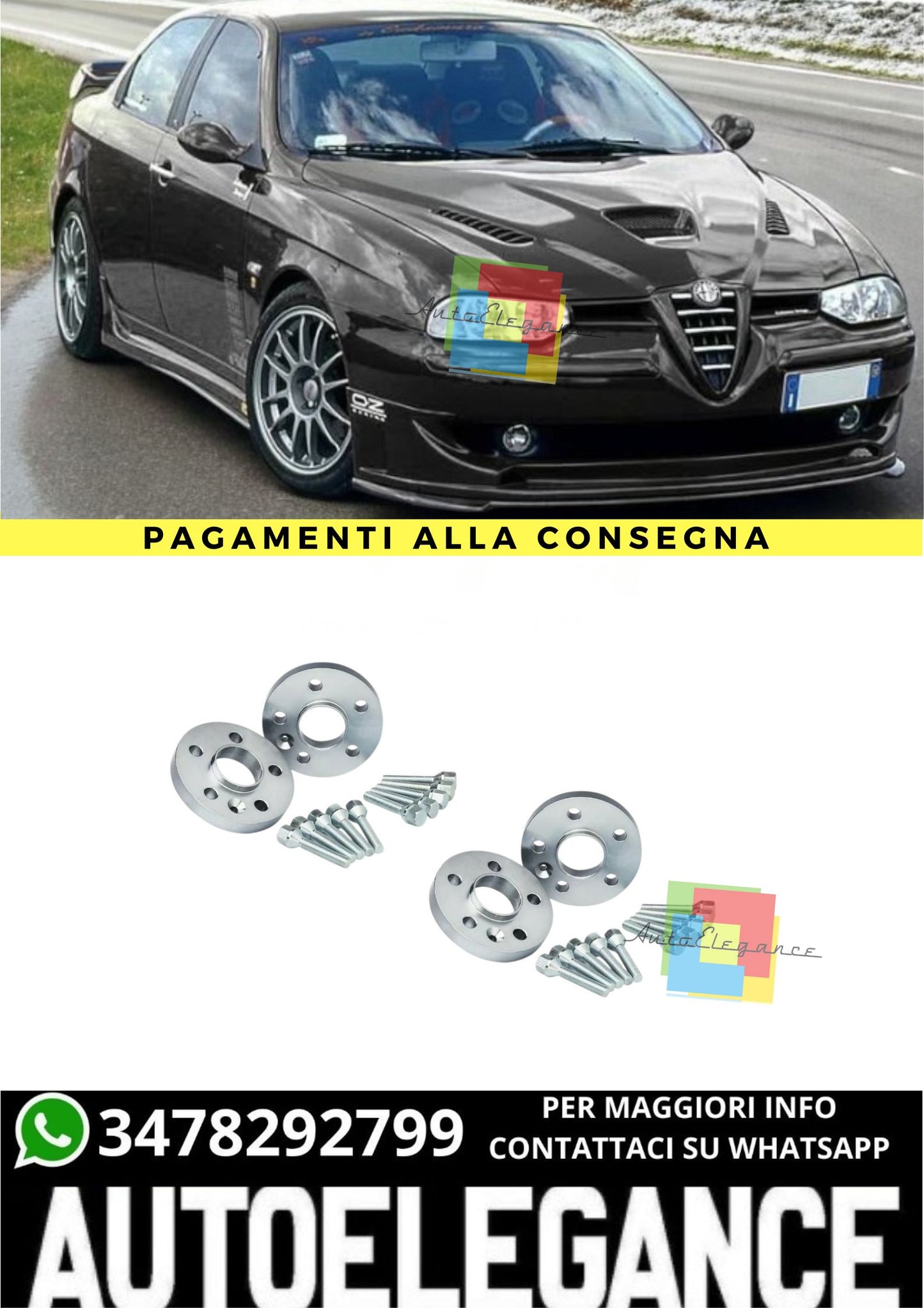🔥DISTANZIALI SIMONI RACING 16 + 20 mm ALFA ROMEO 147 - 156- GT - GTV - SPIDER🔥
