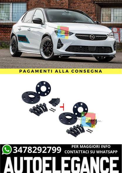 ⭐KIT 4 DISTANZIALI 16+20mm NERO ADATTO PER OPEL CORSA F dal 2020 5 fori⭐