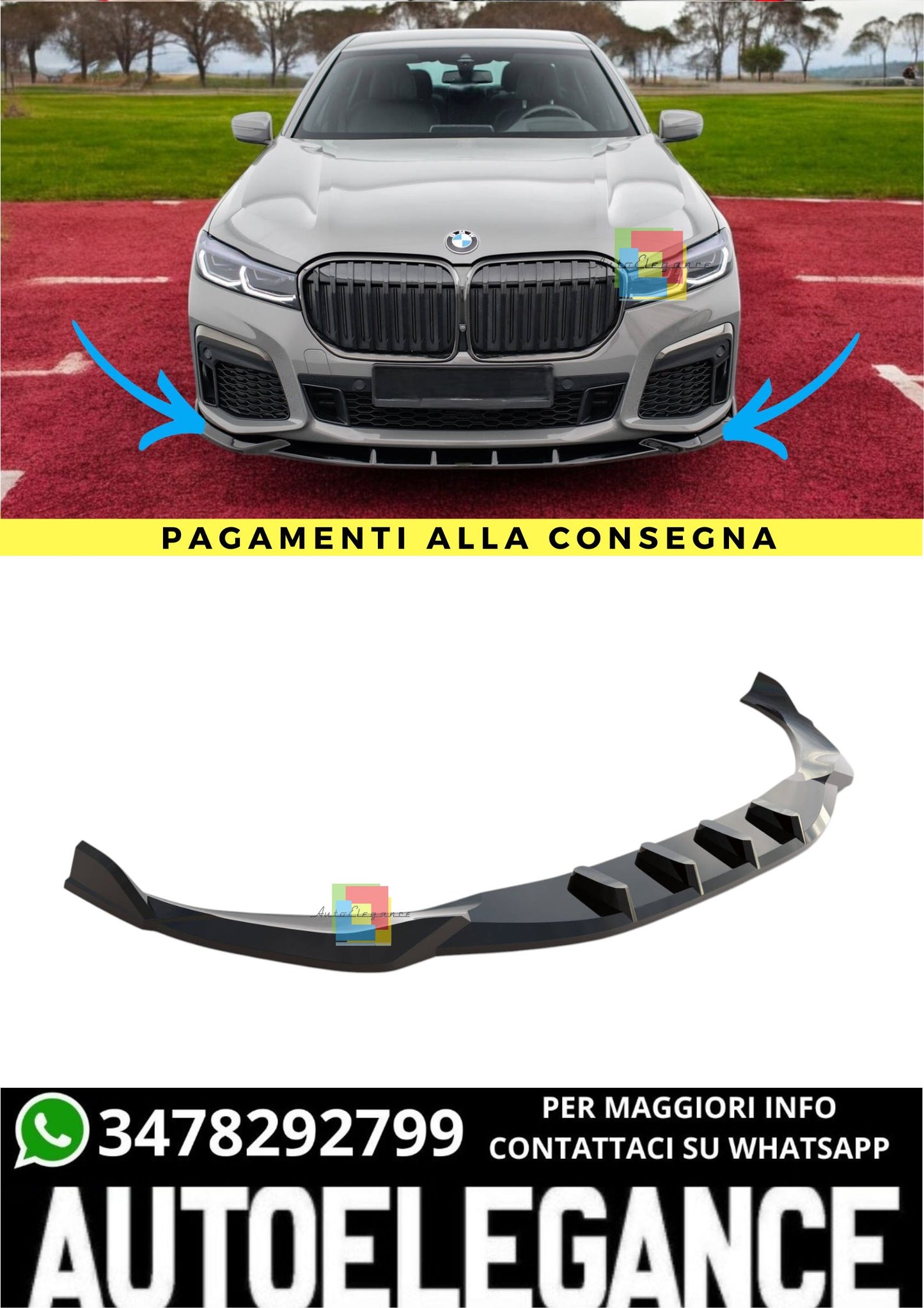 🔥Splitter Anteriore V.5 Adatto Per  BMW 7 M-Pack G11 / G12 Facelift🔥