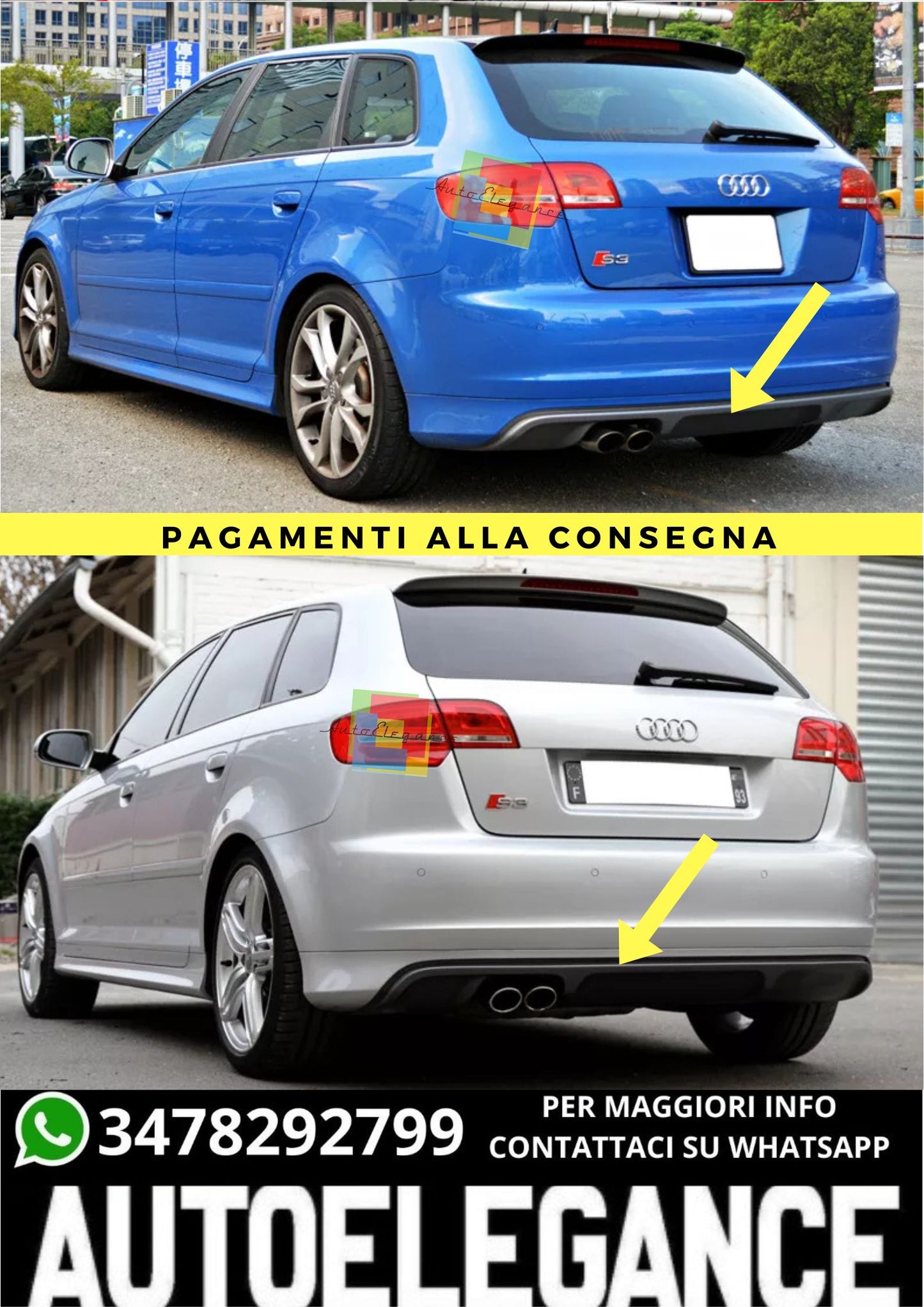 ❤️‍🔥DIFFUSORE ADATTO PER  AUDI A3 8P❤️‍🔥