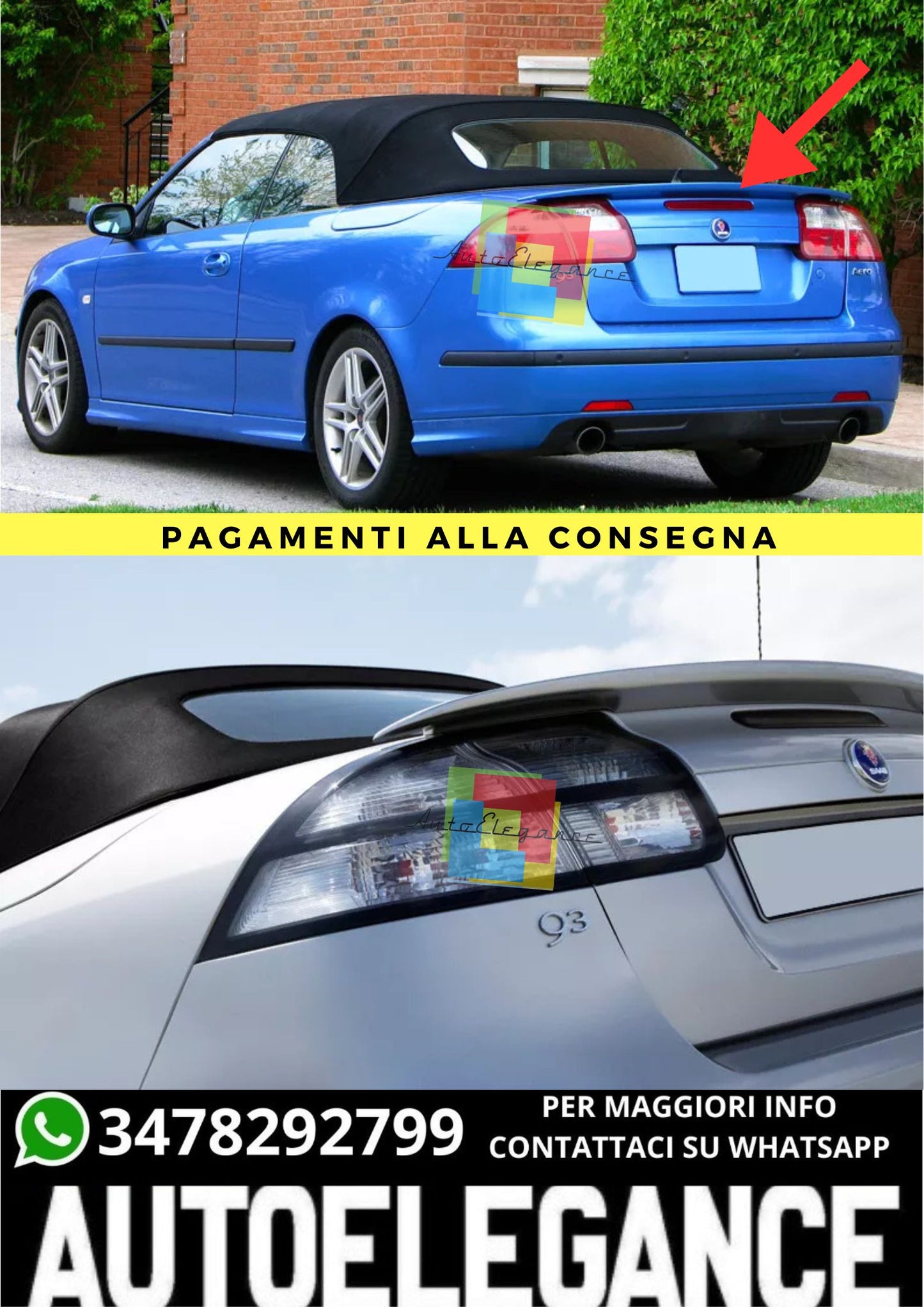 🔥SPOILER ADATTO PER  SAAB 9-3 YS3F🔥