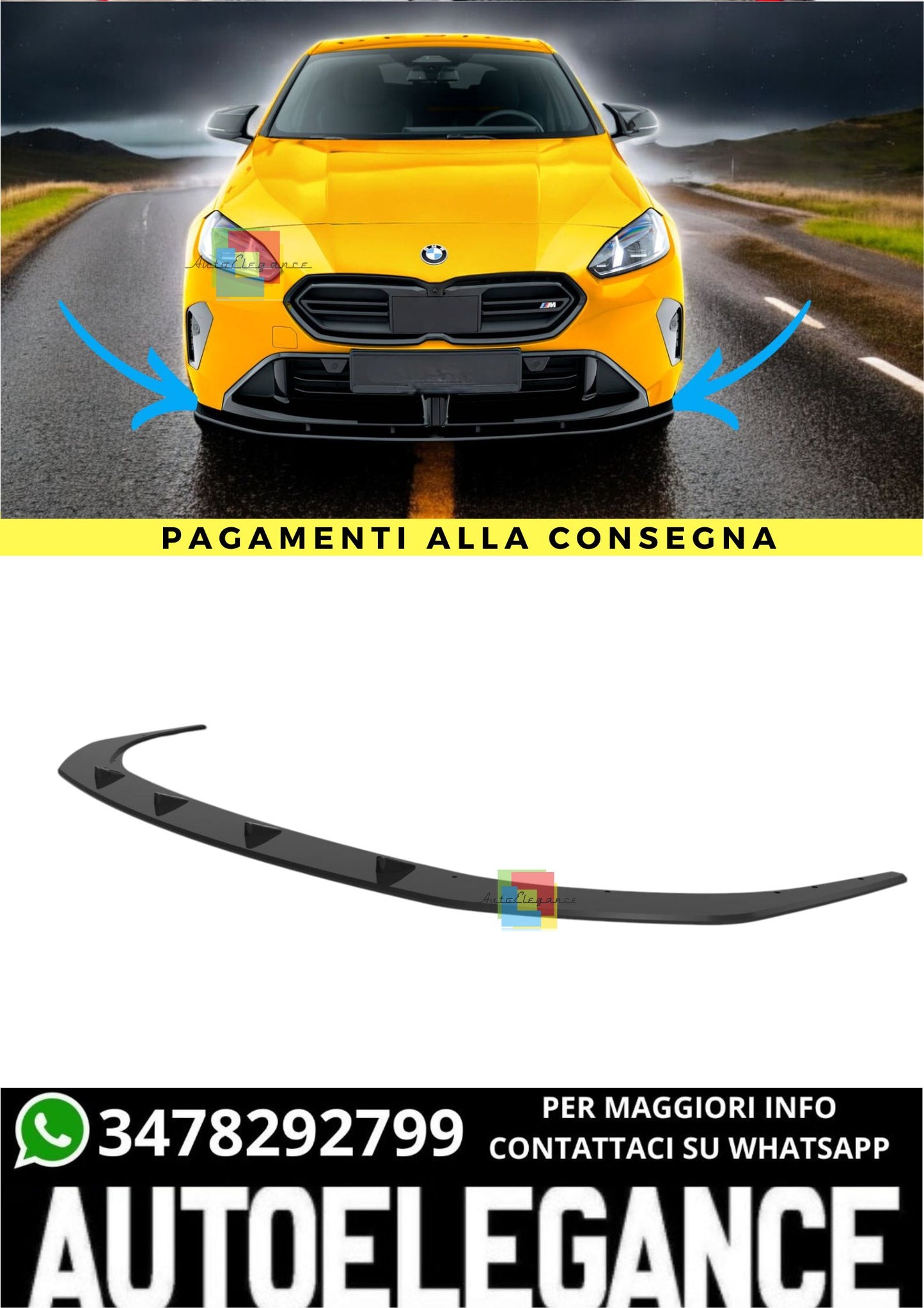 🔥Splitter Anteriore Adatto Per BMW 1 M-Pack F70🔥