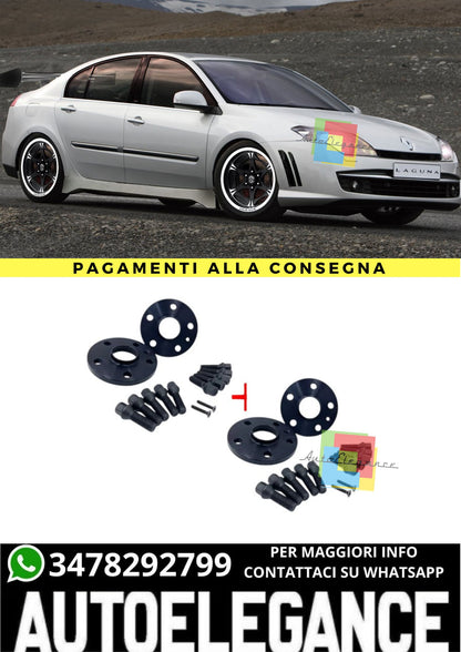 ⭐KIT 4 DISTANZIALI 16+20mm NERO ADATTO PER RENAULT Laguna III dal 2007 al 2015⭐