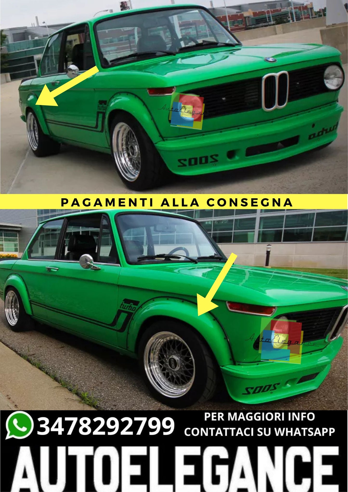 🔥PARAFANGHI  ADATTO PER BMW SERIE 02 E10 E20🔥