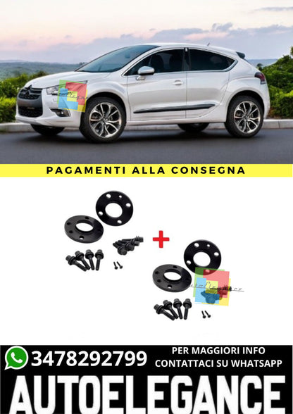 ⭐KIT 4 DISTANZIALI 16+20mm NERO ADATTO PER CITROEN DS4 dal 2011 al 2015⭐