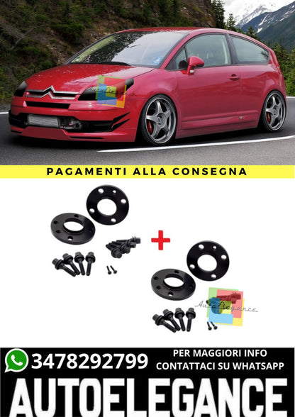 ⭐KIT 4 DISTANZIALI 16+20mm NERO ADATTO PER CITROEN C4 II (B7) dal 2009 in poi⭐