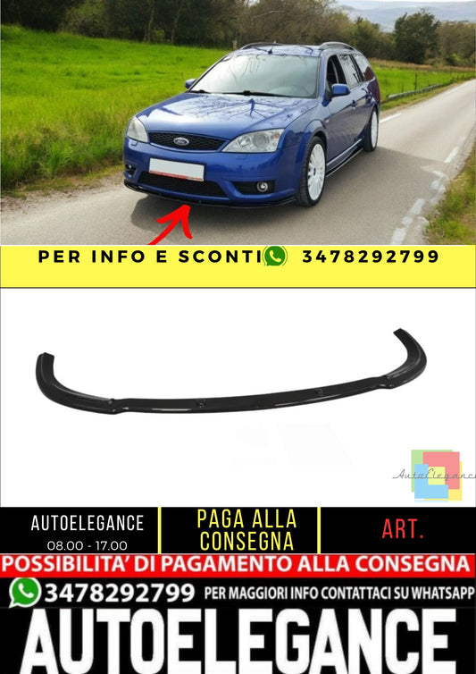 ✨SPLITTER Design Nero Lucido ABS ADATTO per Ford Mondeo Mk3 ST 2002-2007✨