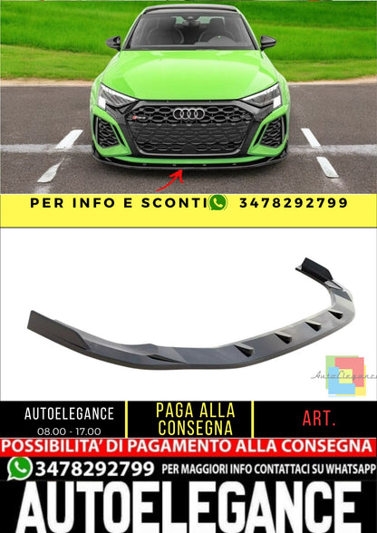 ✨SPLITTER Anteriore V2 design lucido ABS per AUDI RS3 8Y  2020+✨