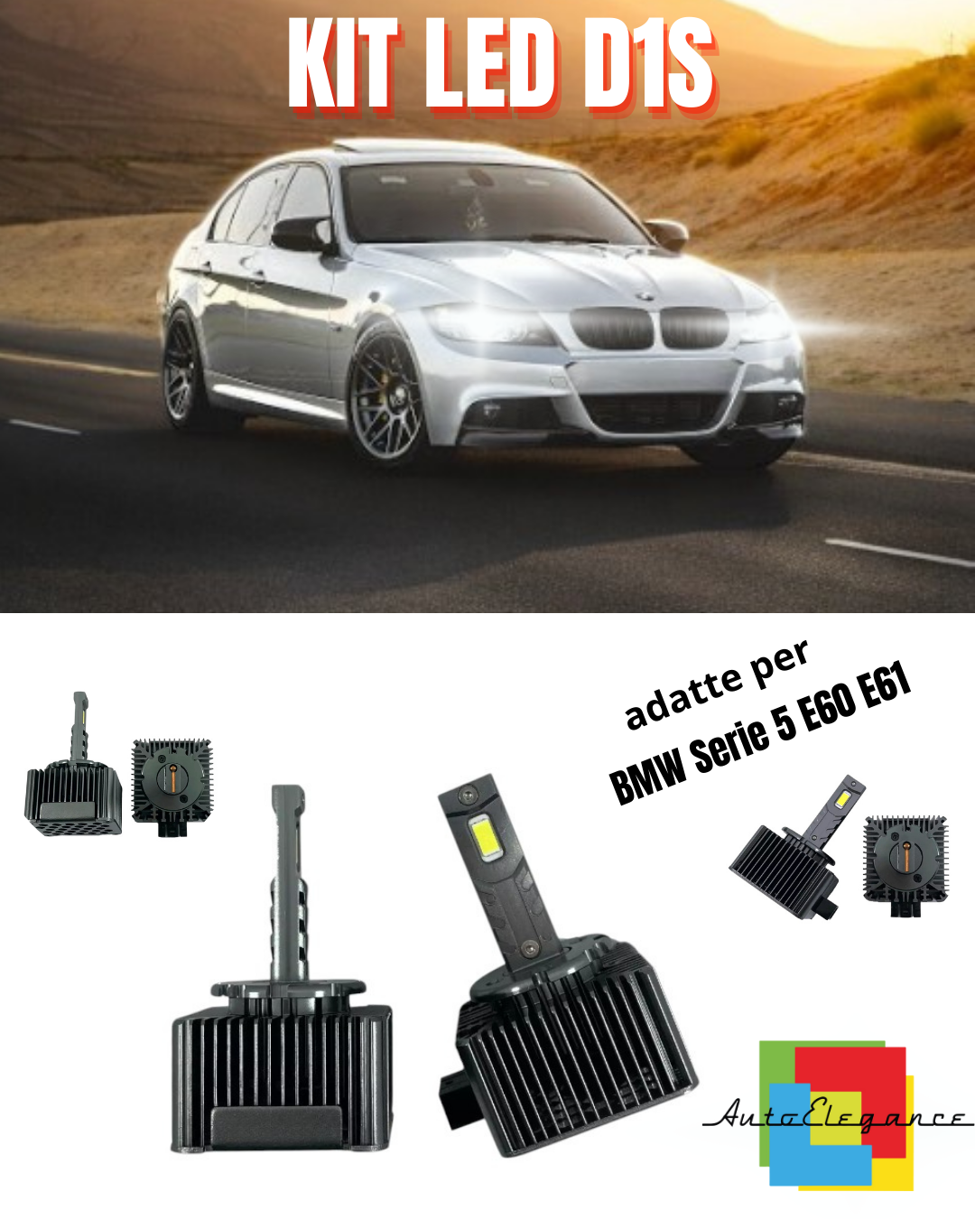 ⭐D1S LED 6000K XENON TO LED MATRIX LAMPS SUITABLE FOR BMW 5 Series E60 E61⭐