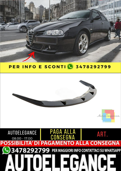 ✨SPLITTER Nero Lucido ABS per Alfa Romeo 156 FL 2003-2006✨