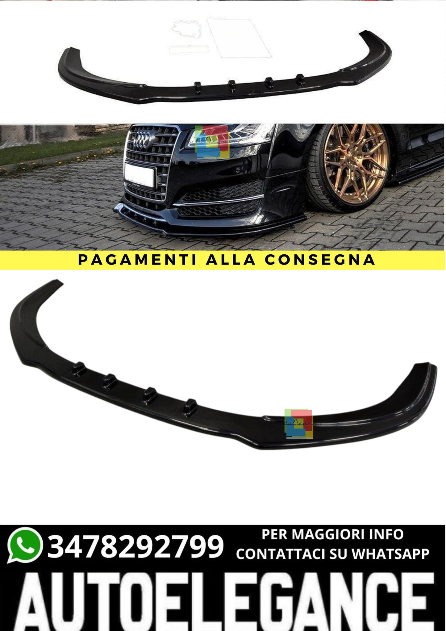 🔥Splitter Anteriore V.1 Adatto Per Audi S8 D4 FL🔥
